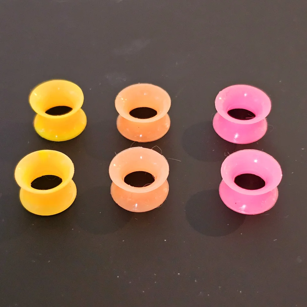 3 Pair 00G 10mm Silicone Ear Skin Flexible Flesh Tunnel Expander Stretch Gauge - Picture 5 of 5